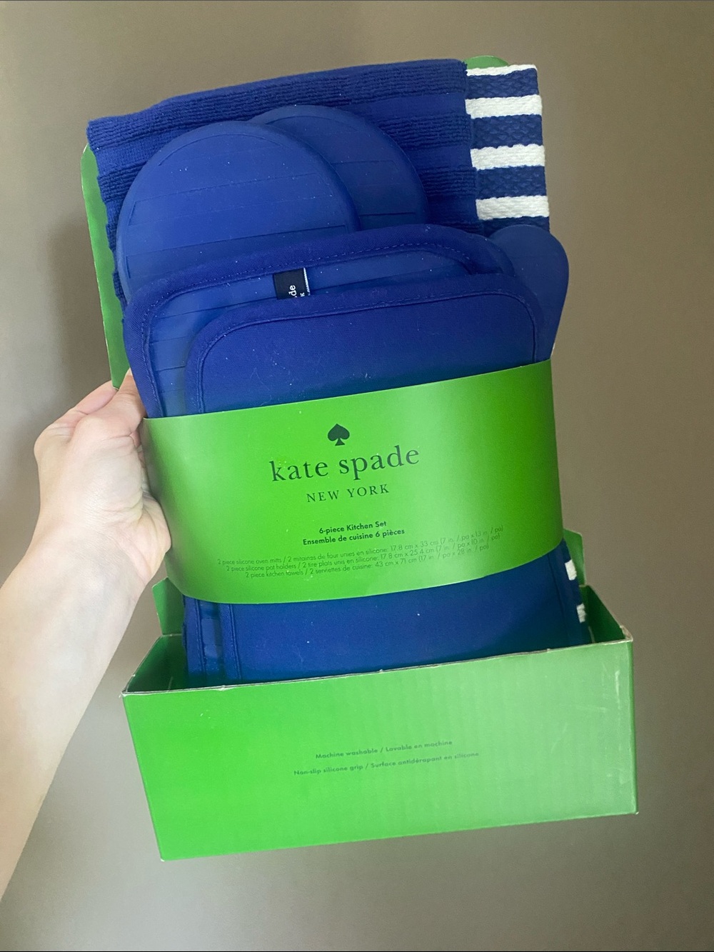 New kate spade navy blue kitchen set 6-piece